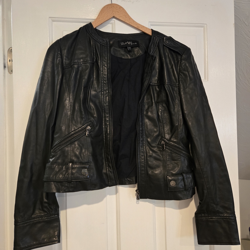 Velvet Heart Black Leather Jacket